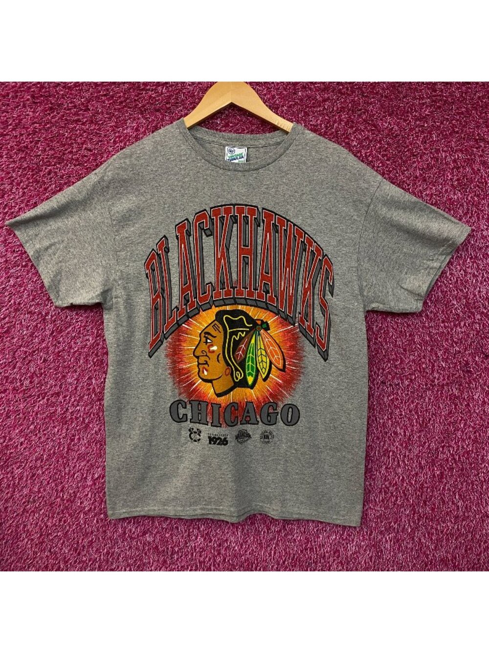 '47 Brand Vintage Tubular Chicago Blackhawks NHL Graphic T-Shirt S/M